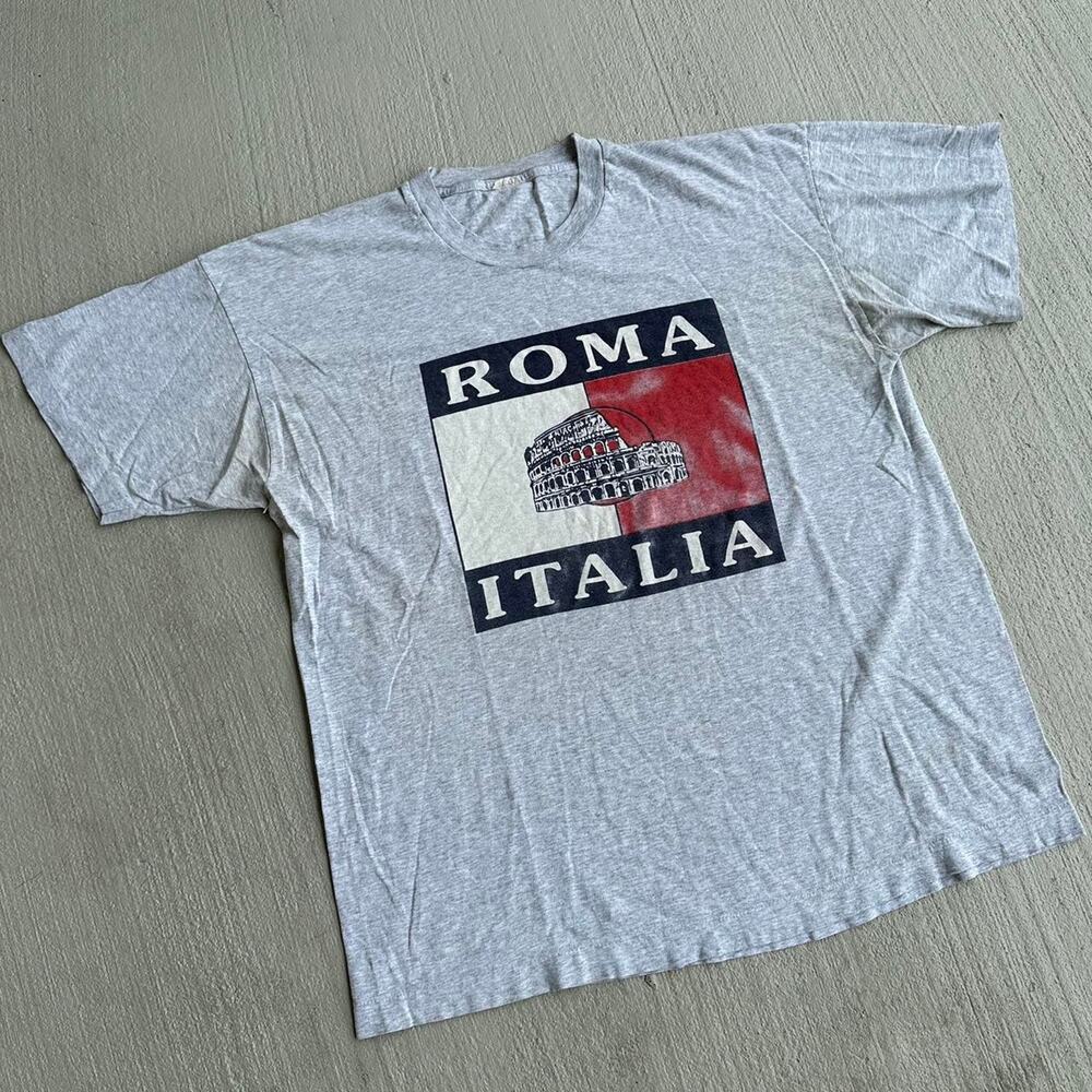 Vintage 90s Single Stitch Roma Italia Shirt